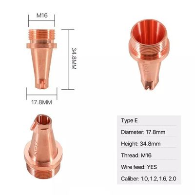 Wysokość 34.8mm dysza do spawania laserowego D17.8 dysza do cięcia laserowego