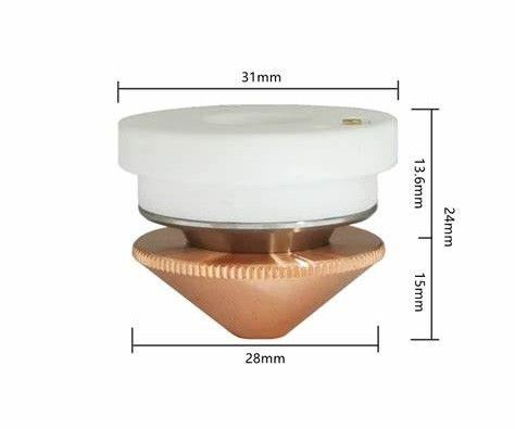 Ceramiczny uchwyt dyszy laserowej 31 mm do głowicy tnącej laserem światłowodowym